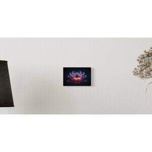 Ethereal neon bloom HD metal wall art print 4 x 6 inches